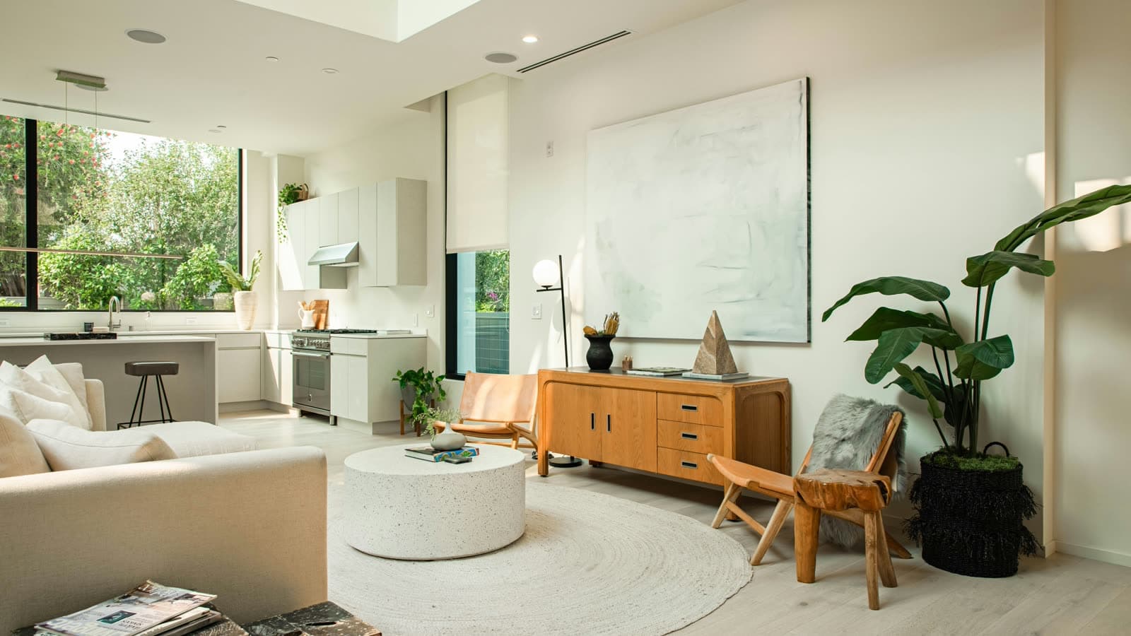 Bright, comfortable modern living room